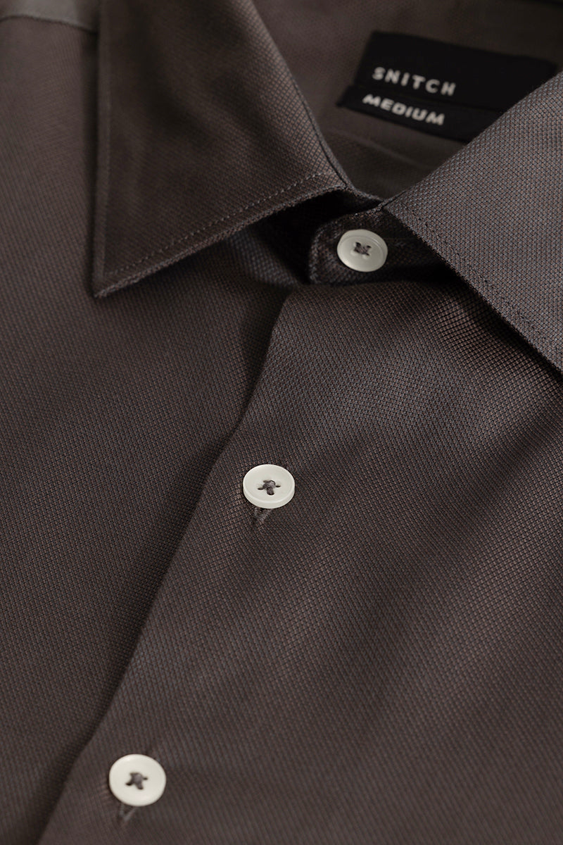 Dark Brown Slim Fit Shirt