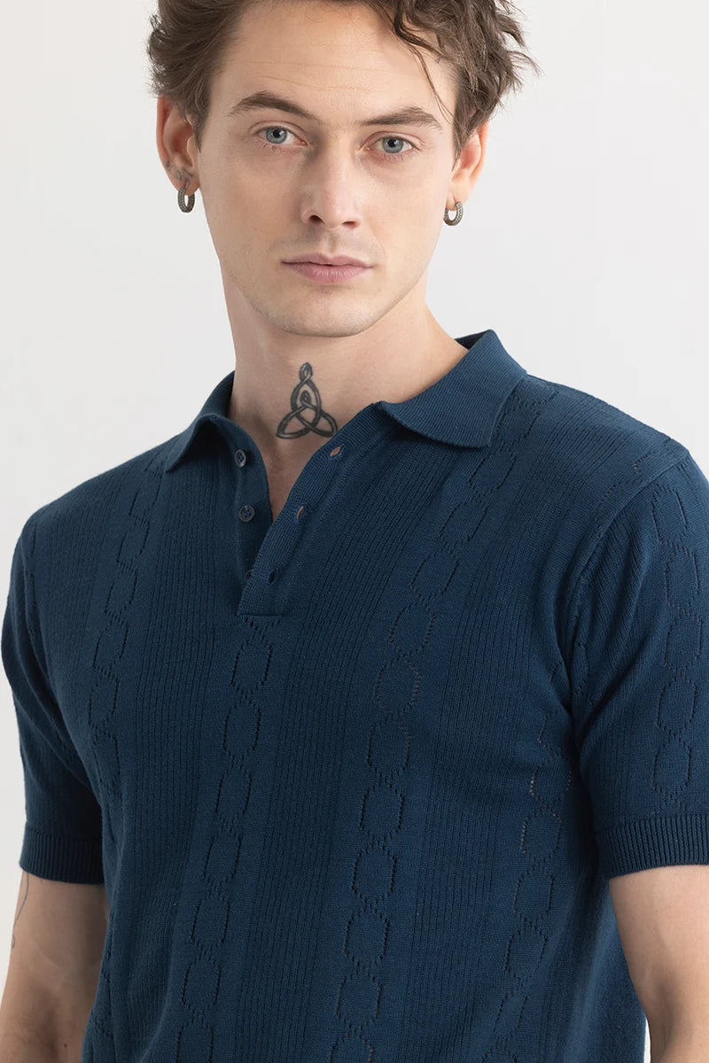 StitchSensei Navy Polo