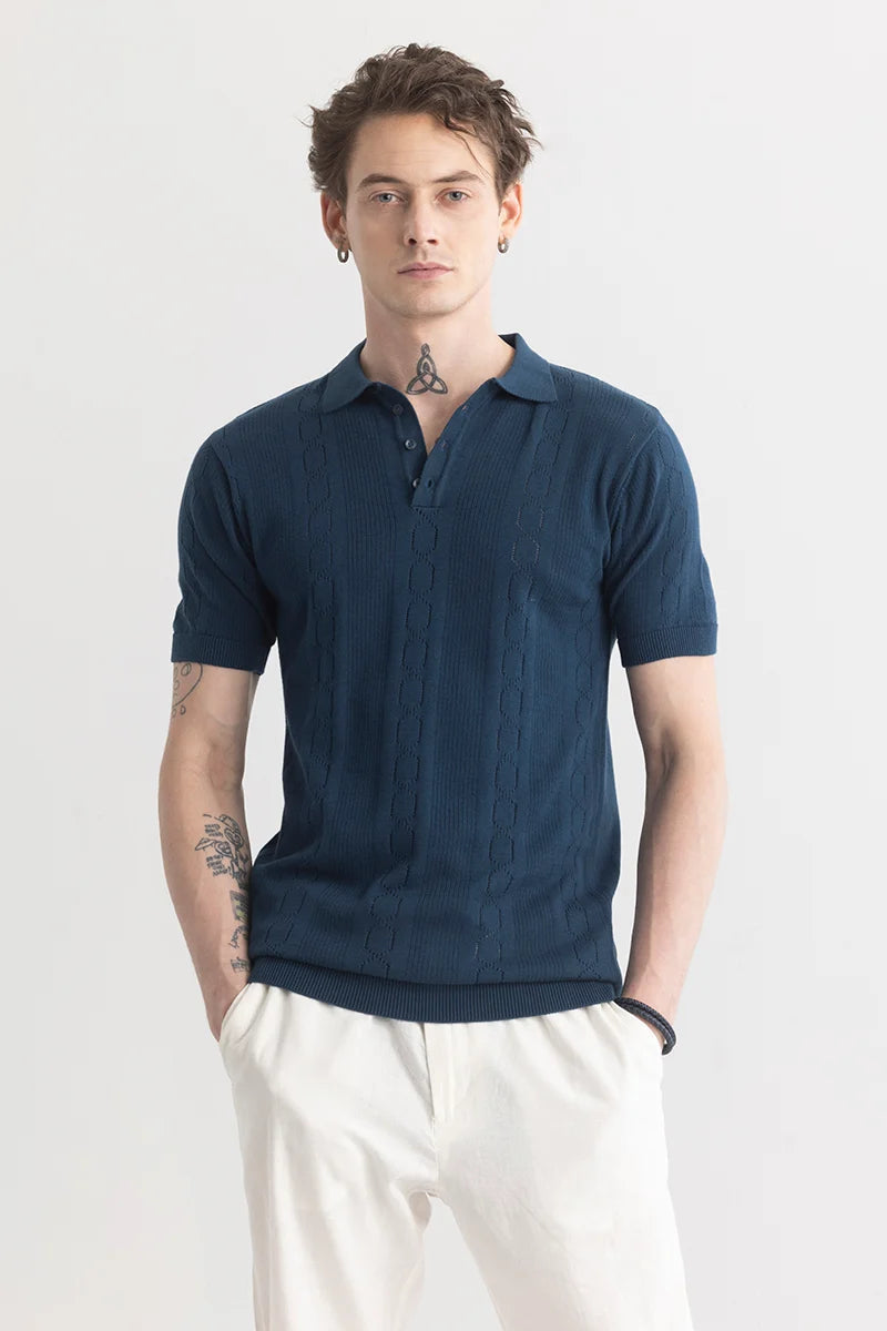 StitchSensei Navy Polo